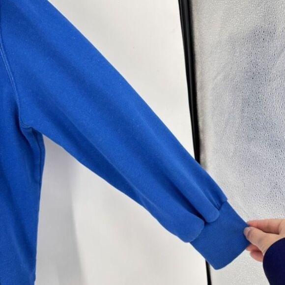 Goodie Two Sleeves Royal Blue Oversized Lake Tahoe Raw Seam Sweatshirt Medium - Picture 5 of 10